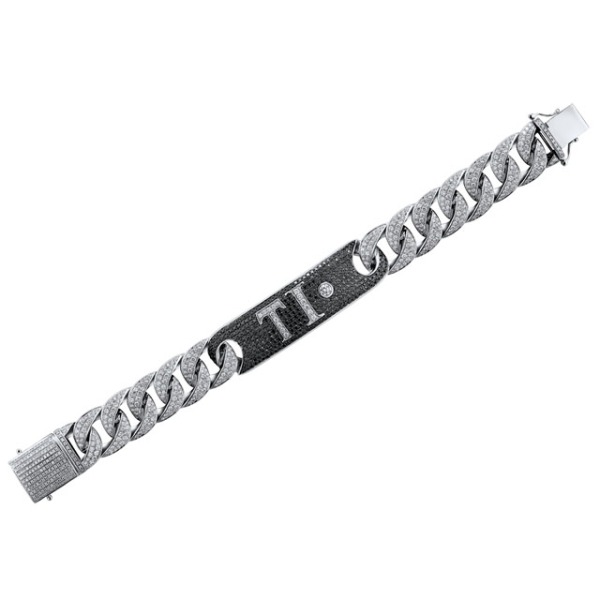 Gold Bracelet with Black Diamond and Diamond
