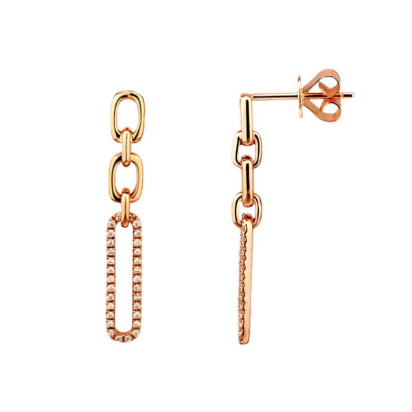 Gold Earrings with Diamond