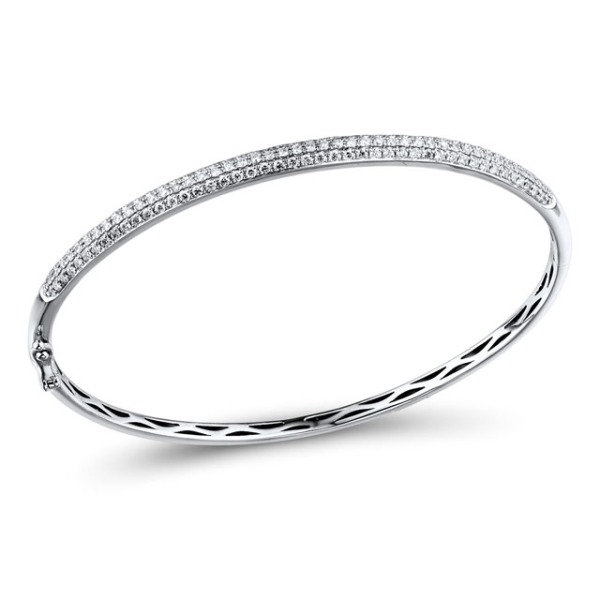 Gold Bangle with Diamond