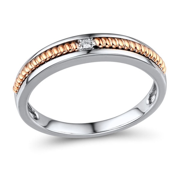 Gold Mens Ring with Diamond
