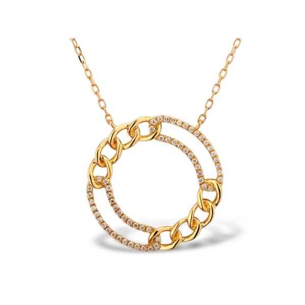 Gold Necklace with Diamond