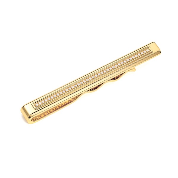 Gold Tie Clip with Diamond