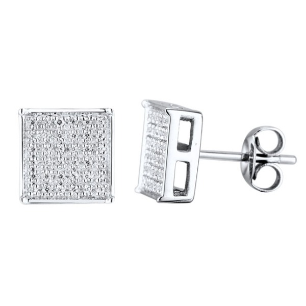 Gold Mens Earrings with Diamond