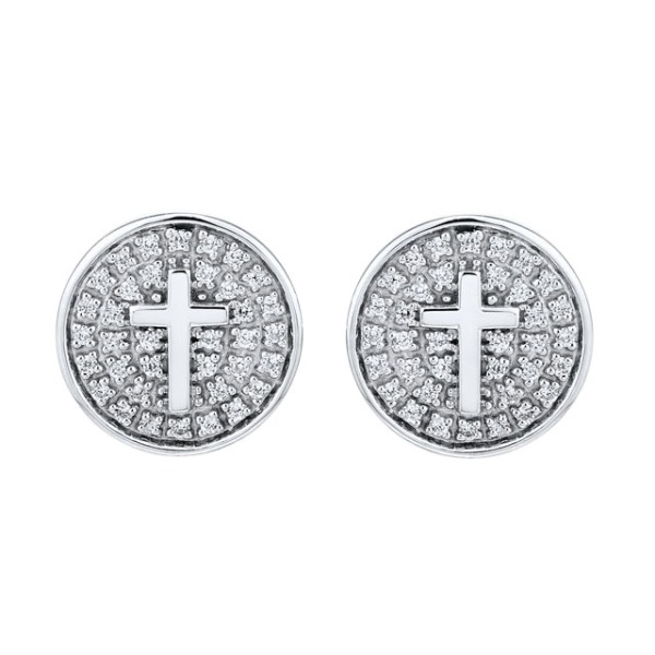 Gold Mens Earrings with Diamond