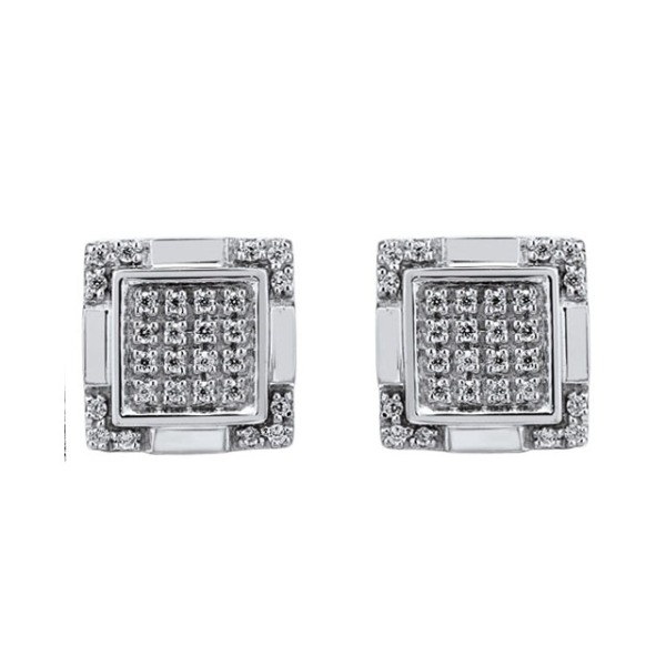 Gold Mens Earrings with Diamond