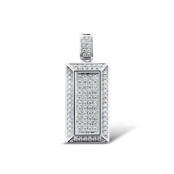 Gold Mens Pendant with Diamond