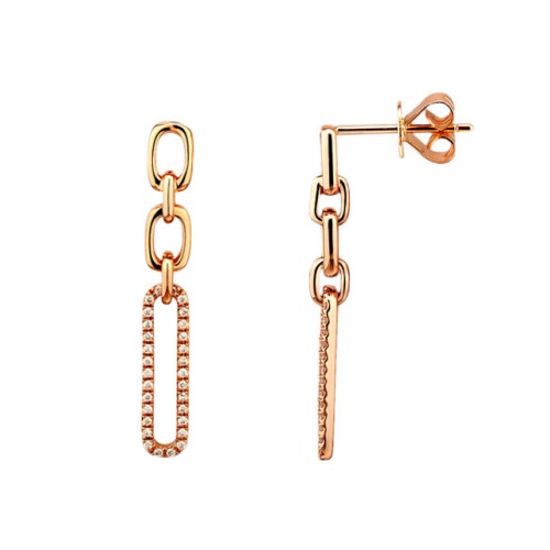 Gold Earrings with Diamond