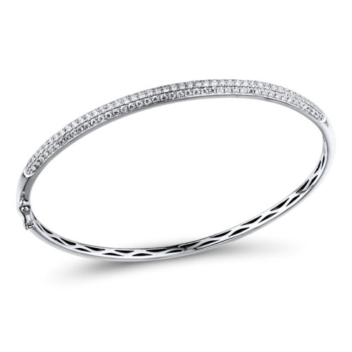 Gold Bangle with Diamond