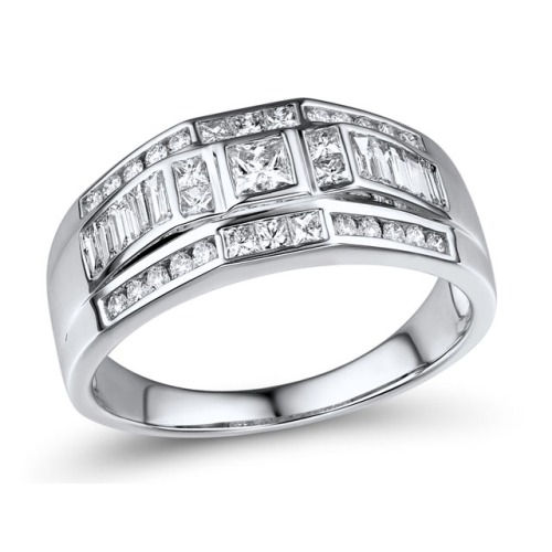 Gold Mens Ring with Diamond