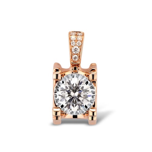 Gold Semi-Mounting Pendant with Diamond