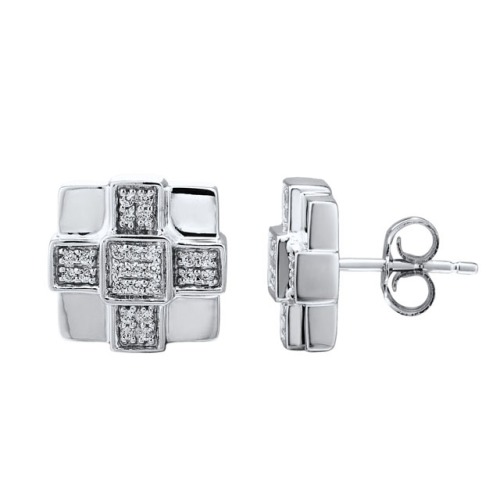 Gold Mens Earrings with Diamond