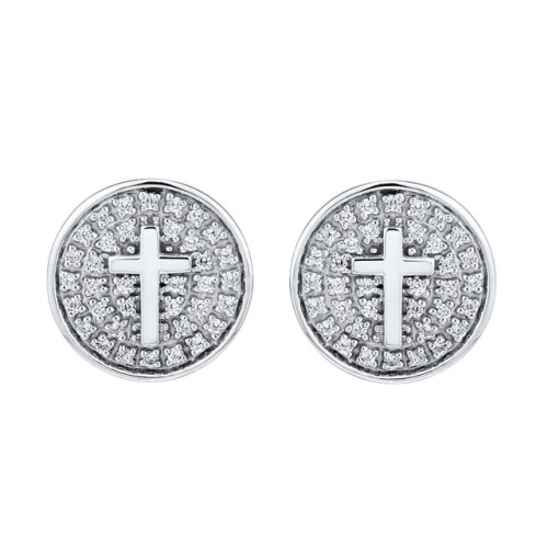 Gold Mens Earrings with Diamond