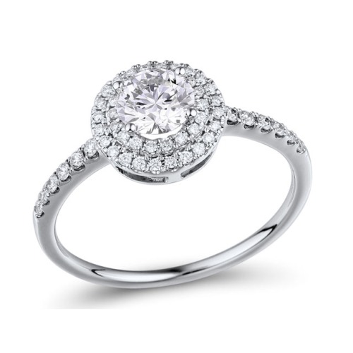 Gold Semi-Mounting Ring With Diamond