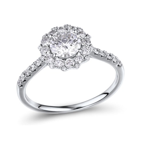 Gold Semi-Mounting Ring With Diamond